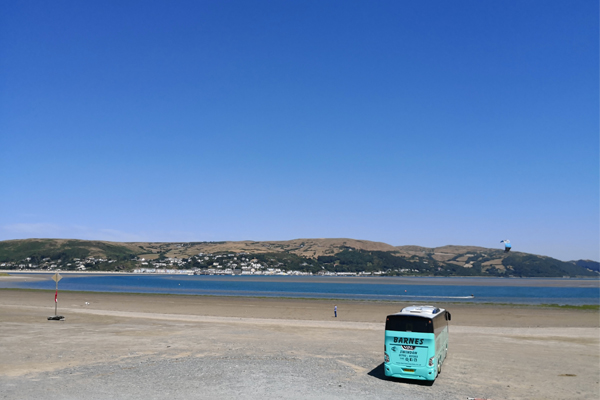 Coach parked at Coastline