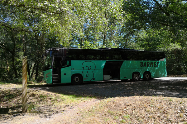 Coach parked