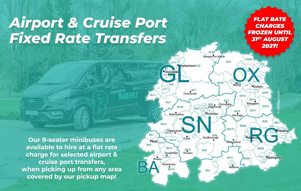 Airport & cruise port fixed rate transfers
