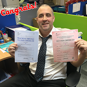 Apprentice Trevor Passes his test!