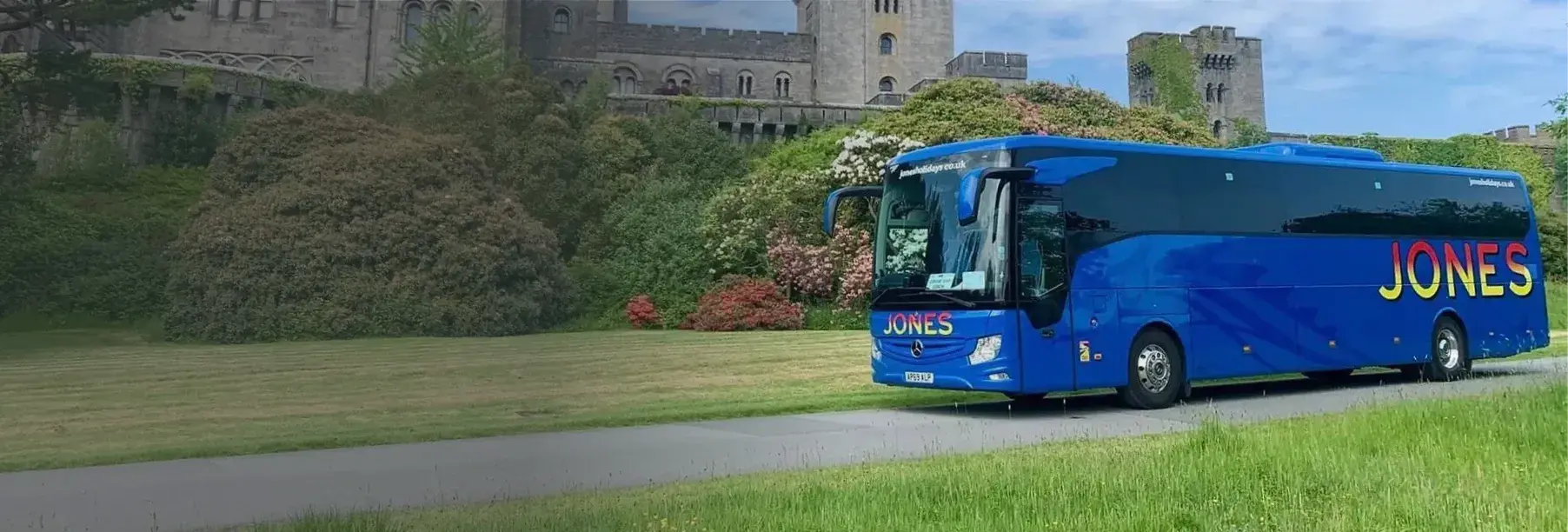 Coach outside castle