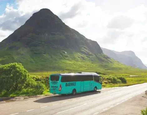 Coach in hills